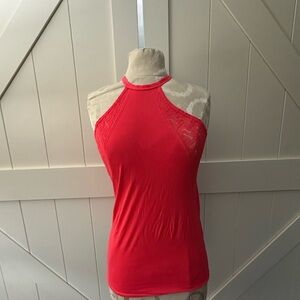 Bright orange Victoria’s Secret tight fitting halter tank medium/large